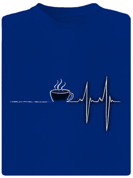 Coffee help férfi sportpóló Royal Blue Mal