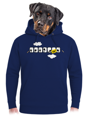 Repülőgép unisex prémium pulóver Navy