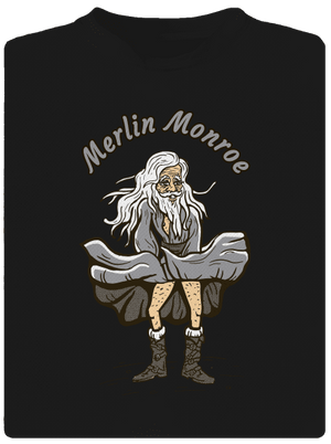 Merlin Monroe	 gyerek sport póló Black