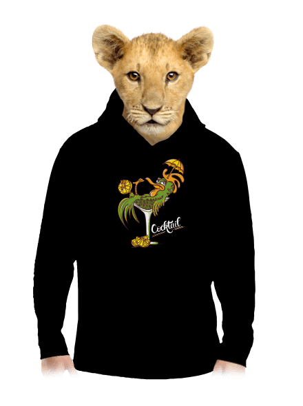 Cocktail gyerek kenguruzsebes pulóver Black