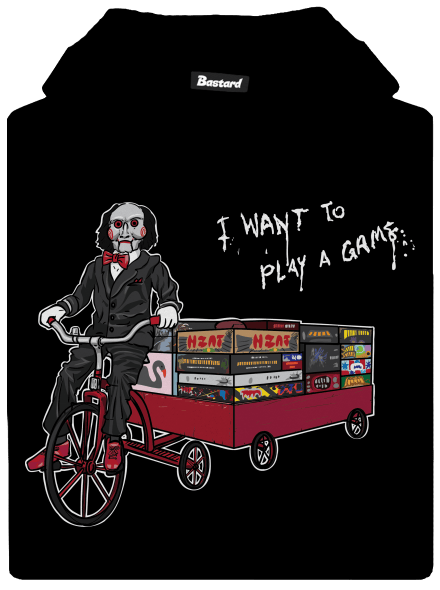 I want to play a game gyerek kenguruzsebes pulóver Black