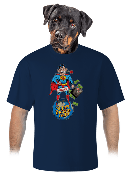 Supermachoman unisex túlméretezett póló Midnight Blue