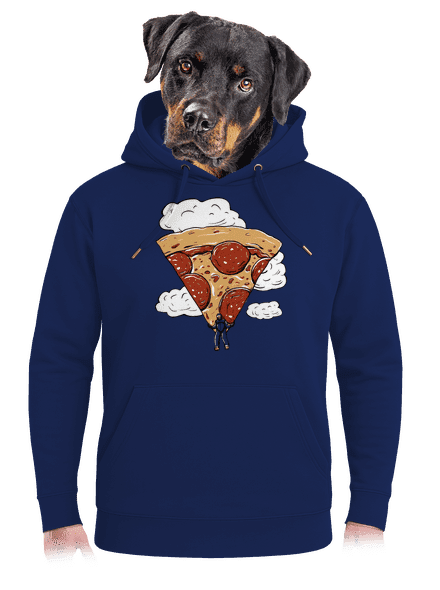 Pizza ejtőernyős unisex prémium pulóver Navy