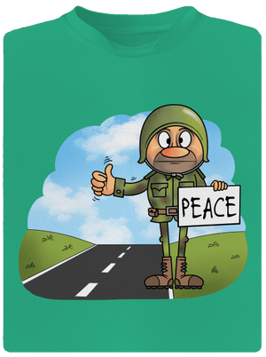 Peace férfi sportpóló Mint Mal