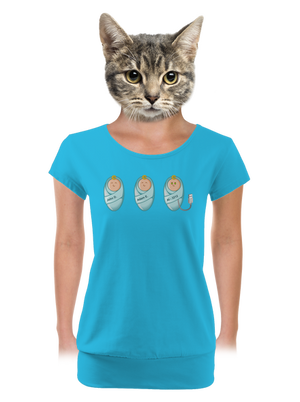 női póló elasztikus alsó szegéllyel