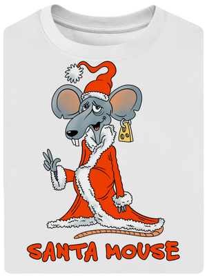 Santa mouse unisex túlméretezett póló White