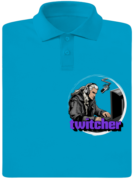 Twitcher férfi pólóingek Blue Atol