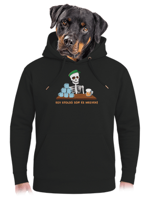 Egy utolsó sör és megyek unisex prémium pulóver Dark Black