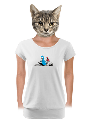 női póló elasztikus alsó szegéllyel