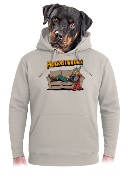 Procrastinathor unisex prémium pulóver Pastel Macchiato