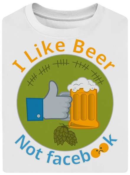 I like beer unisex túlméretezett póló White