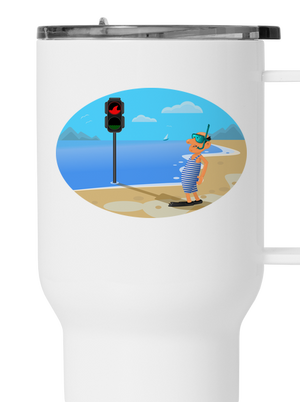 Biztonságos úszás termosz bögre White