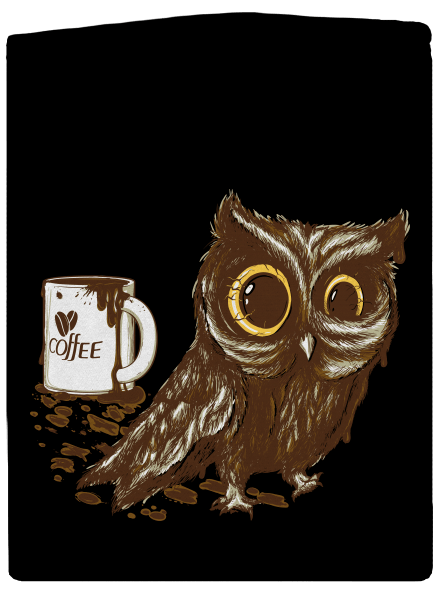 Koffeinfüggő bagoly cipzáras női pulóver Black