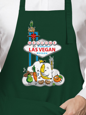 Las Vegan kötény Bottle Green