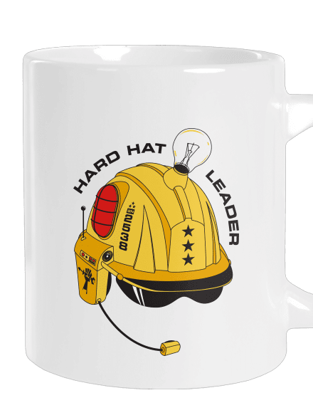 Hard hat leader nagy bögre White