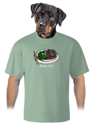 Pho-to unisex túlméretezett póló Sage