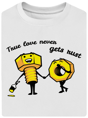 True love unisex túlméretezett póló White