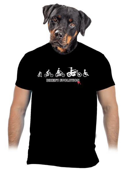 Bikers evolution férfi póló Black