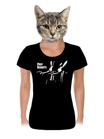 Pulp Rabbits női póló Black