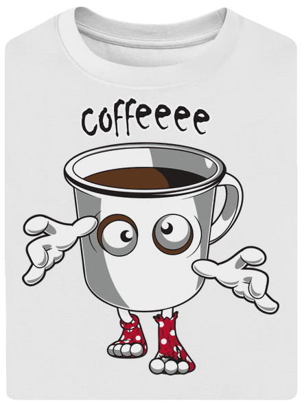 Zombie coffee unisex túlméretezett póló White