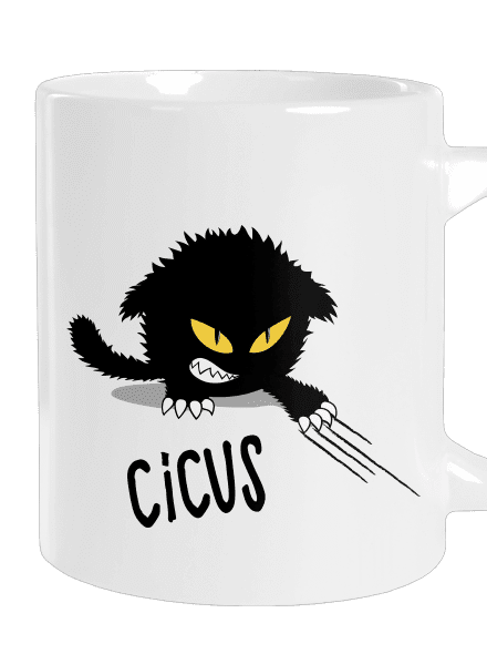 Cicus nagy bögre White