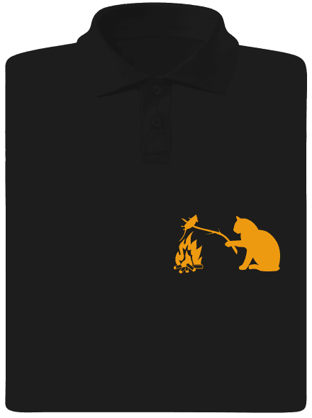 Macska-egér harc férfi pólóingek Black