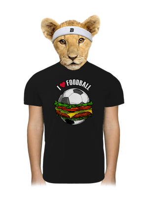 Foodball gyerek sport póló Black