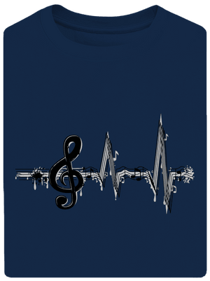 A zene az életem unisex túlméretezett póló Midnight Blue