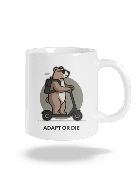 Adapt or die hagyományos bögre White