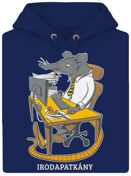 Irodapatkány unisex prémium pulóver Navy
