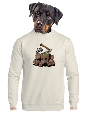 I Am Groot unisex crewneck Off White