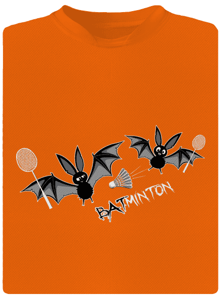 Batminton gyerek sport póló Neon Orange