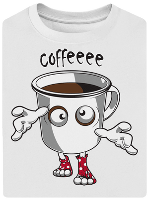 Zombie coffee unisex túlméretezett póló White