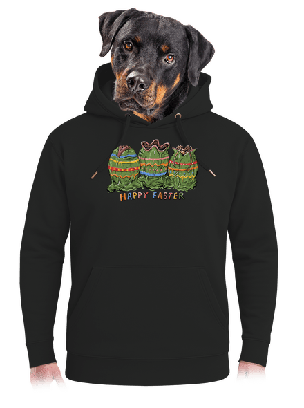 Happy easter unisex prémium pulóver Dark Black