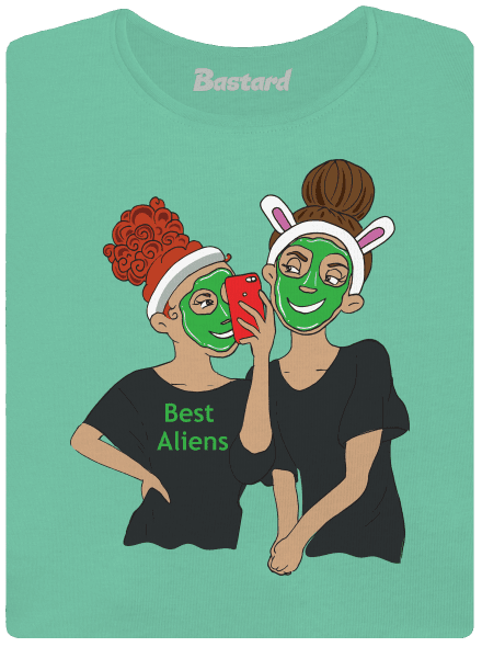 Best aliens prémium női póló Mint Mal