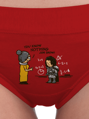 You know nothing női bugyik Red Mal