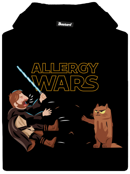 Allergy Wars gyerek kenguruzsebes pulóver Black