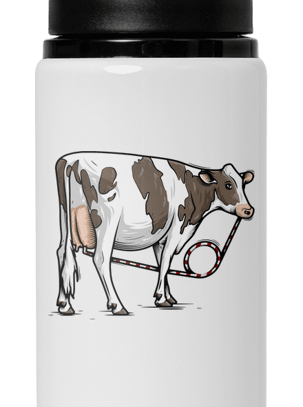 Cow drink kulacs White