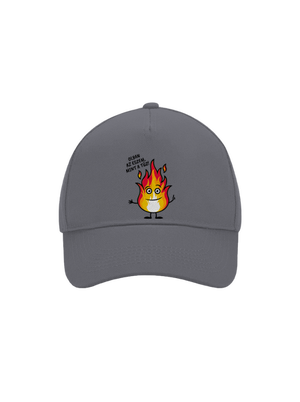 Olyan az eszem, mint a tűz! baseballsapka Graphite grey