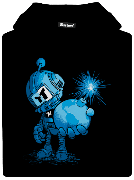 Időzített bomba gyerek kenguruzsebes pulóver Black