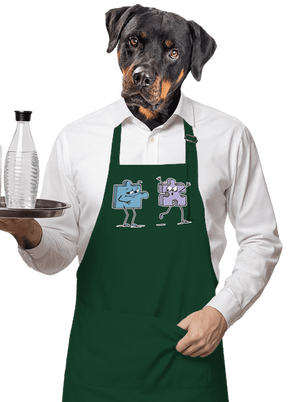  kötény Bottle Green