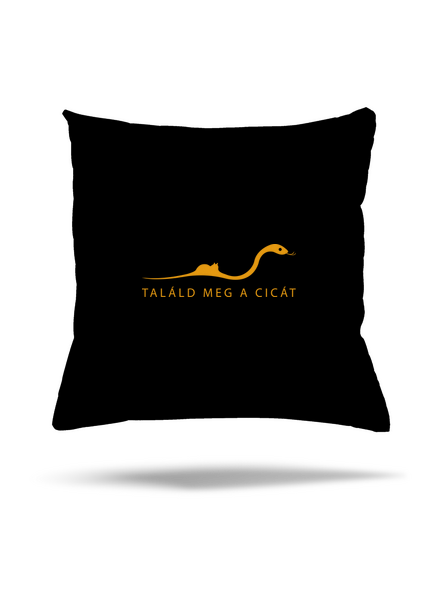 Találd meg a cicát párna Black