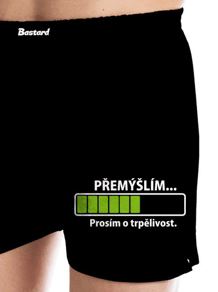 Gondolkodom férfi alsó nadrág Black