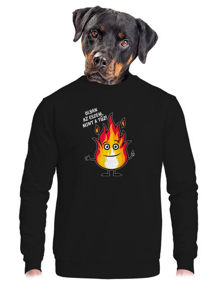 Olyan az eszem, mint a tűz! unisex crewneck Black