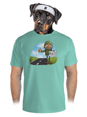 Peace férfi sportpóló Mint Mal