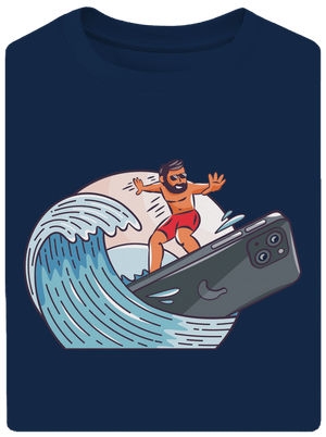 Szörfös vagyok unisex túlméretezett póló Midnight Blue