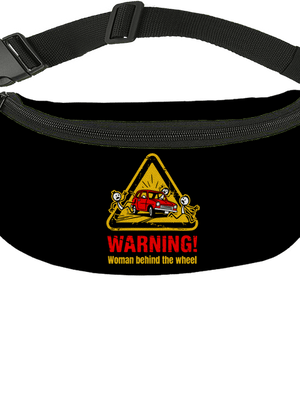 Nő a kormány mögött övtáska Black