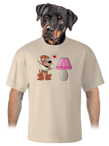 Szerelmes kutya unisex túlméretezett póló Almond