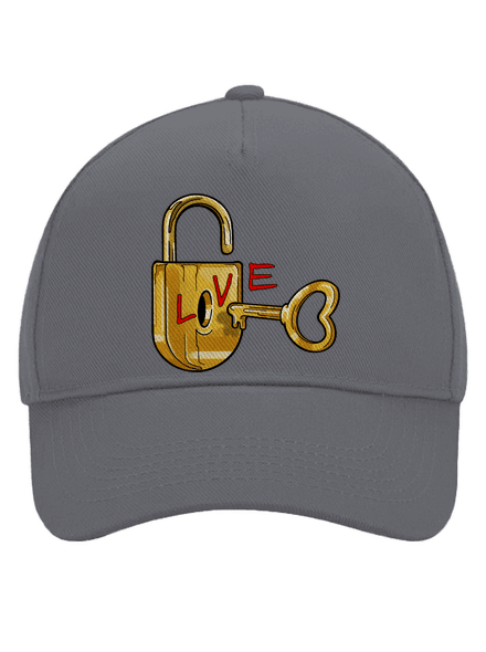 Love lock baseballsapka Graphite grey