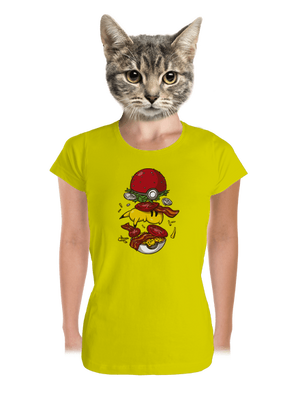 Pokémon burger prémium női póló Lemon